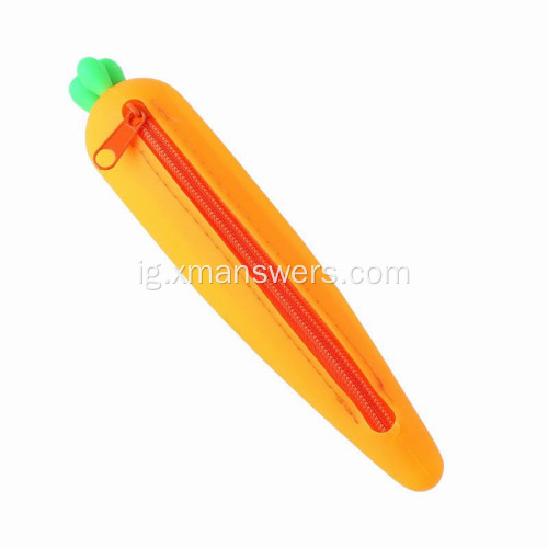 Akpa pensụl silicone ụlọ akwụkwọ omenala maka ụmụaka